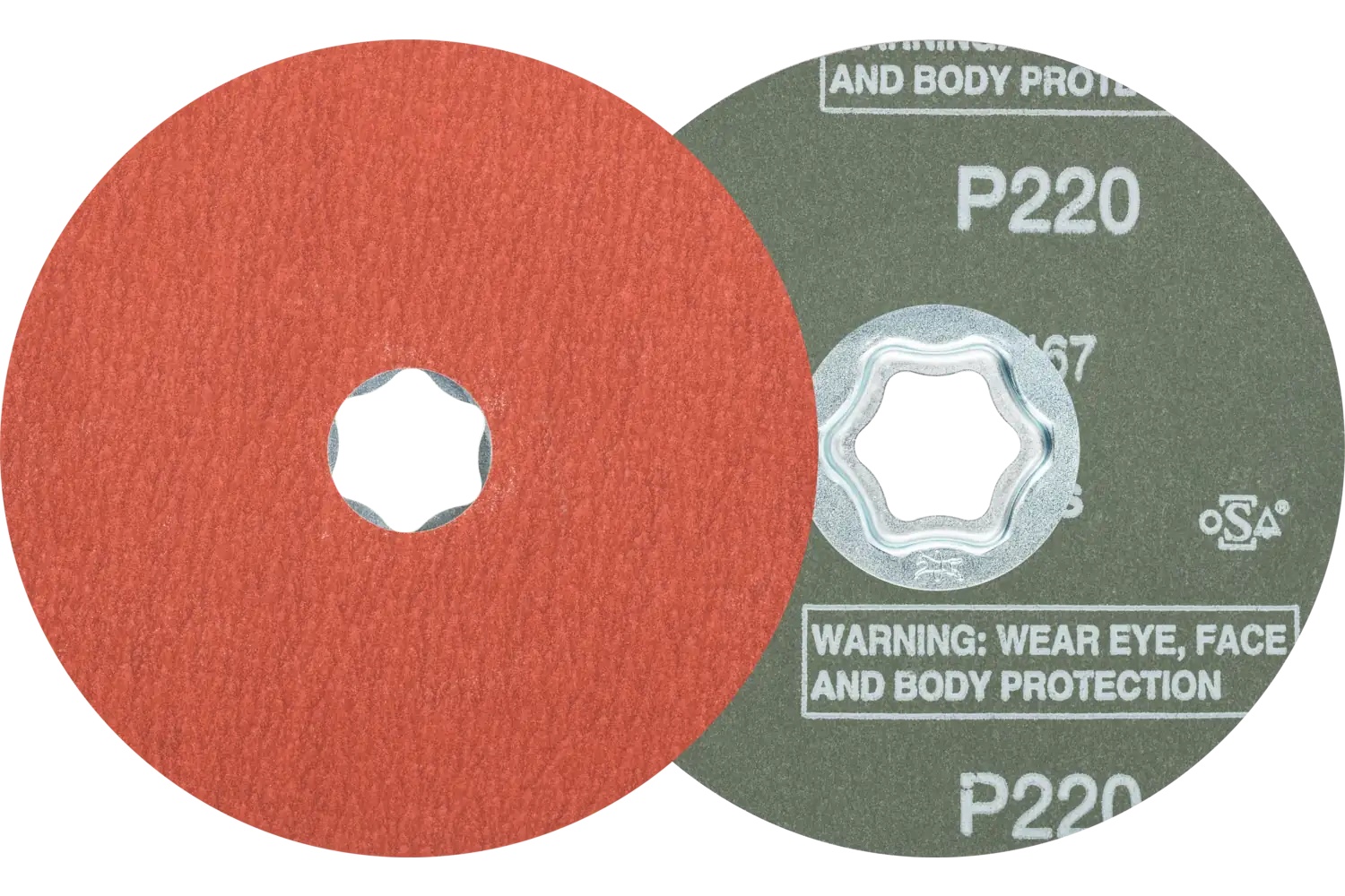 Picture of Pferd Combiclick® Fiber Disc, 4-1/2" Dia, 220 Grit, Aluminum oxide A-Cool